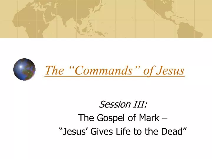the commands of jesus