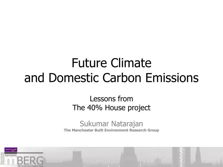 future climate and domestic carbon emissions
