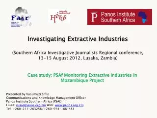 Case study: PSAf Monitoring Extractive Industries in Mozambique Project