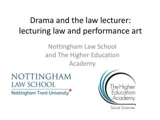 Drama and the law lecturer: lecturing law and performance art