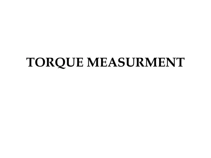 torque measurment