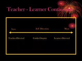 Teacher - Learner Continuum