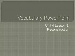 Vocabulary PowerPoint