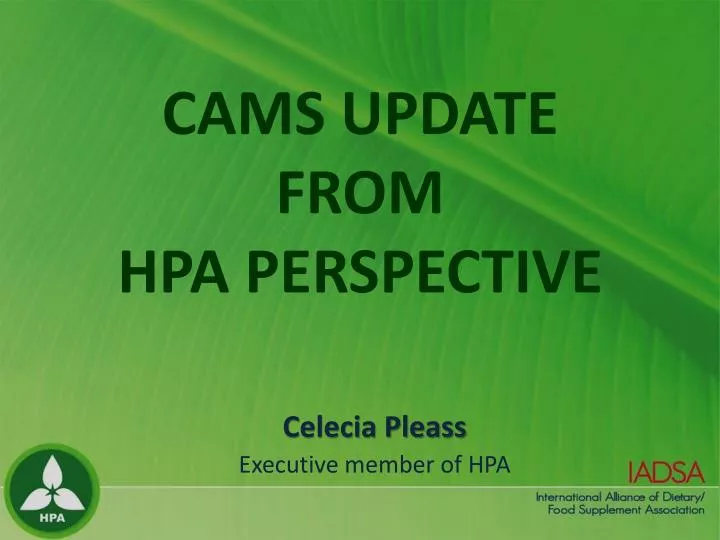 cams update from hpa perspective