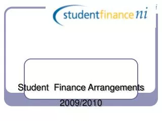 Student Finance Arrangements 2009/2010