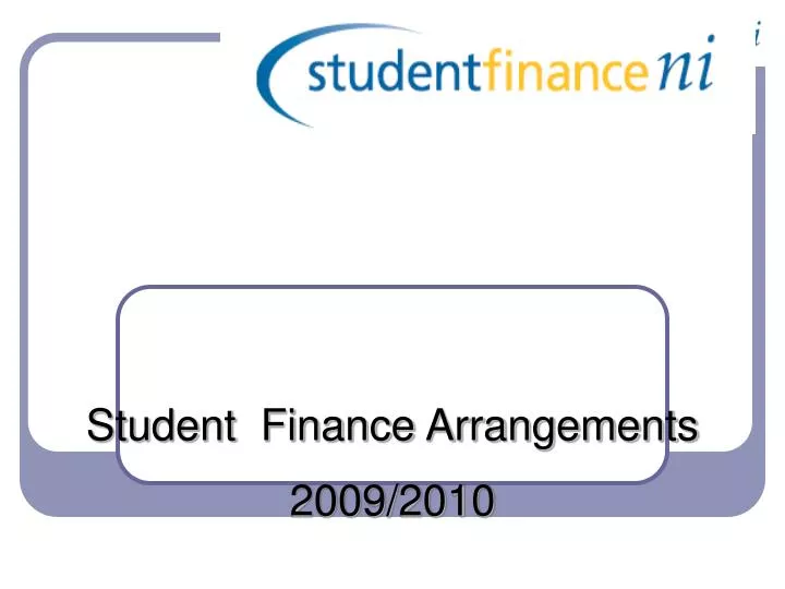 student finance arrangements 2009 2010