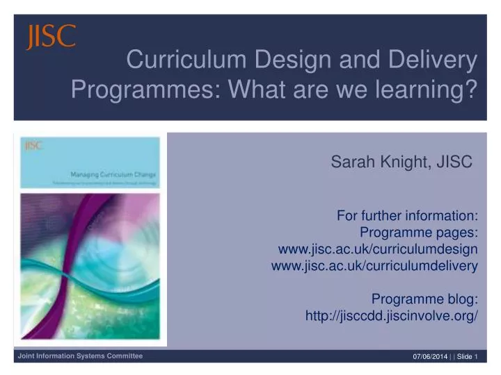 curriculum design and delivery programmes what are we learning