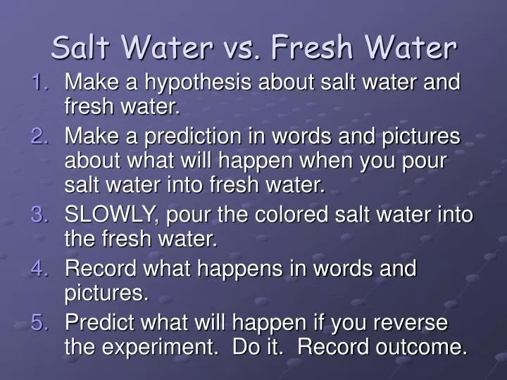 salt water vs fresh water