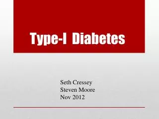 Type-I Diabetes
