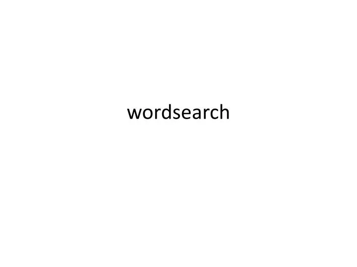 wordsearch
