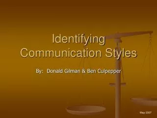 Identifying Communication Styles