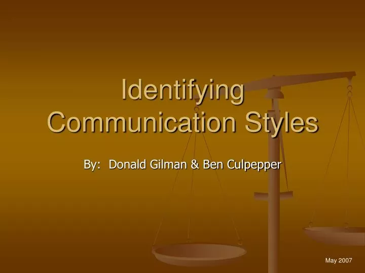 identifying communication styles