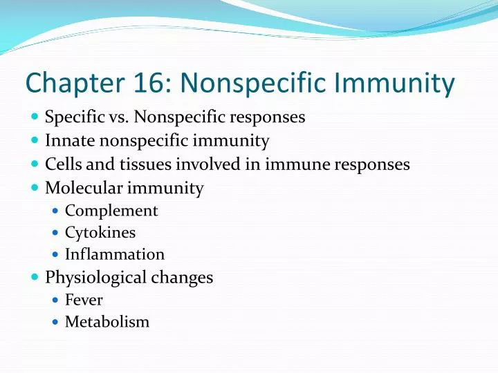 chapter 16 nonspecific immunity