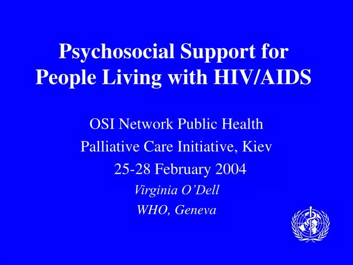 psychosocial support for people living with hiv aids