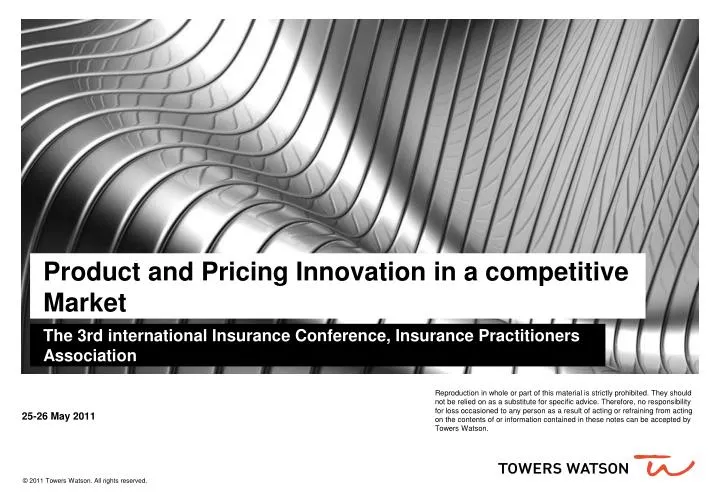 product and pricing innovation in a competitive market