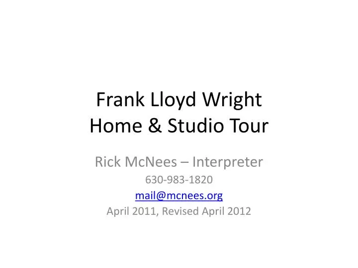 frank lloyd wright home studio tour