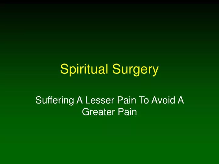 spiritual surgery