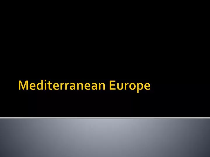mediterranean europe