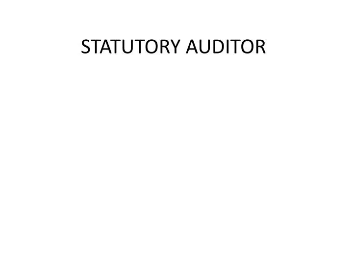 statutory auditor