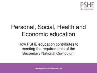 Personal, Social, Health and Economic education