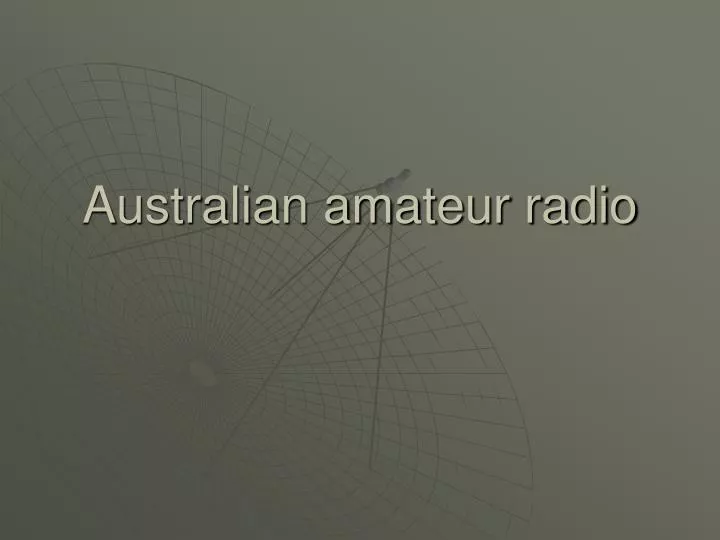 australian amateur radio