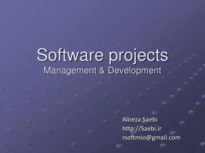 software projects management development