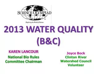 2013 WATER QUALITY (B&amp;C)