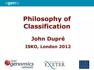 Philosophy of Classification