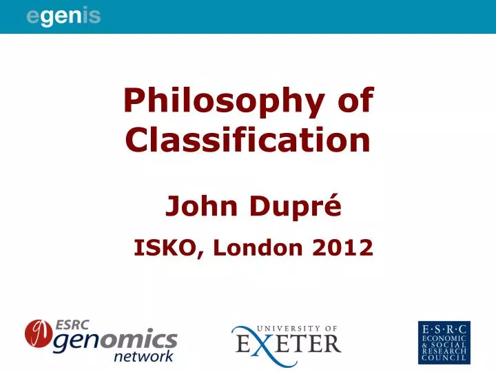 philosophy of classification