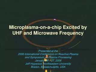 Microplasma-on-a-chip Excited by UHF and Microwave Frequency