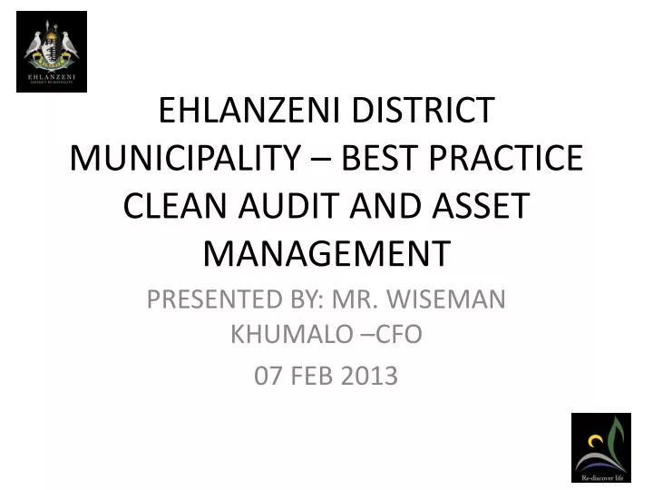 ehlanzeni district municipality best practice clean audit and asset management