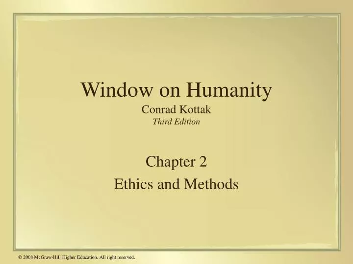 window on humanity conrad kottak third edition