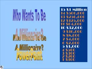 Who Wants To Be A Millionaire? PowerPoint