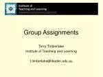 Group Assignments - slide 1