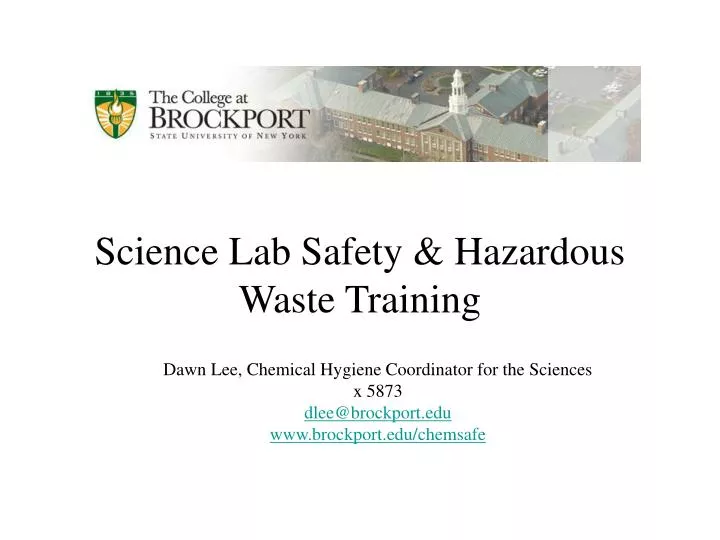 science lab safety hazardous waste training