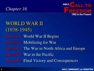 WORLD WAR II (1938-1945)