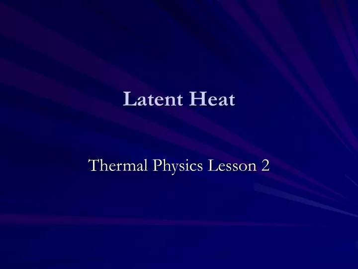 latent heat