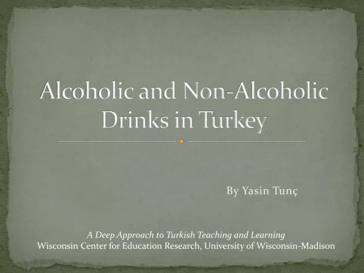 alcoholic and non alcoholic drinks in turkey