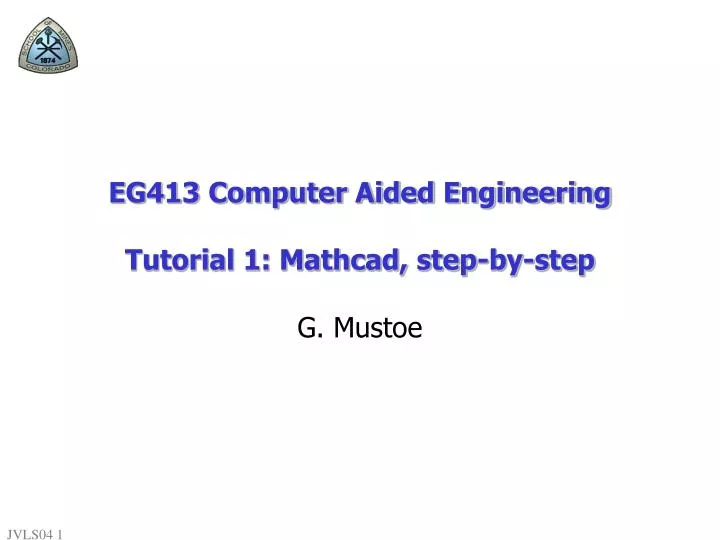 eg413 computer aided engineering tutorial 1 mathcad step by step