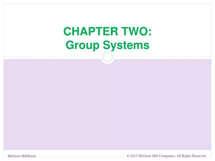 chapter two group systems