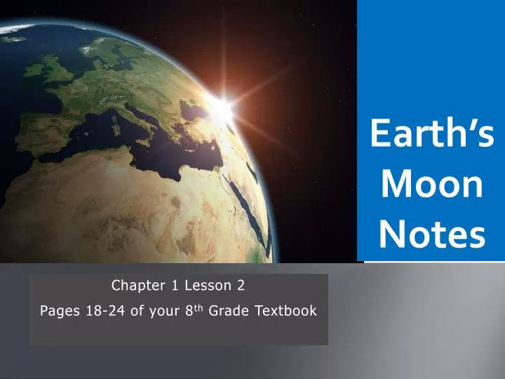 earth s moon notes
