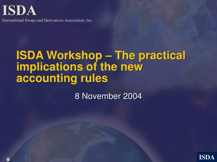isda workshop the practical implications of the new accounting rules