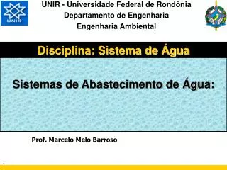 UNIR - Universidade Federal de Rondônia Departamento de Engenharia Engenharia Ambiental
