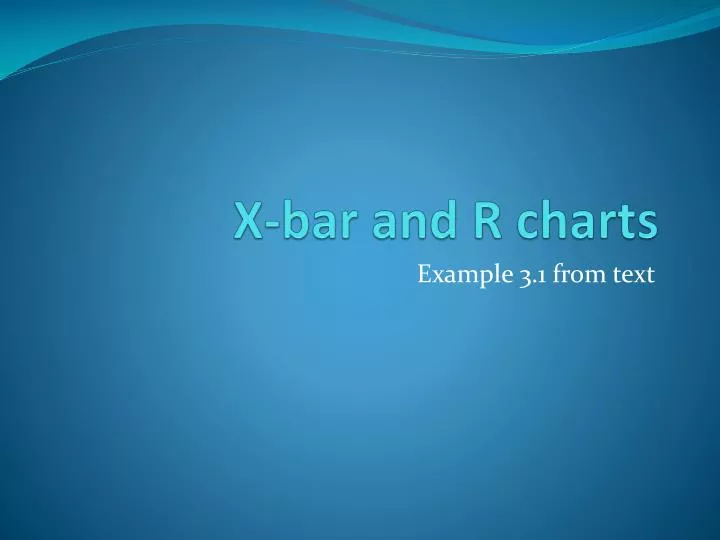 x bar and r charts