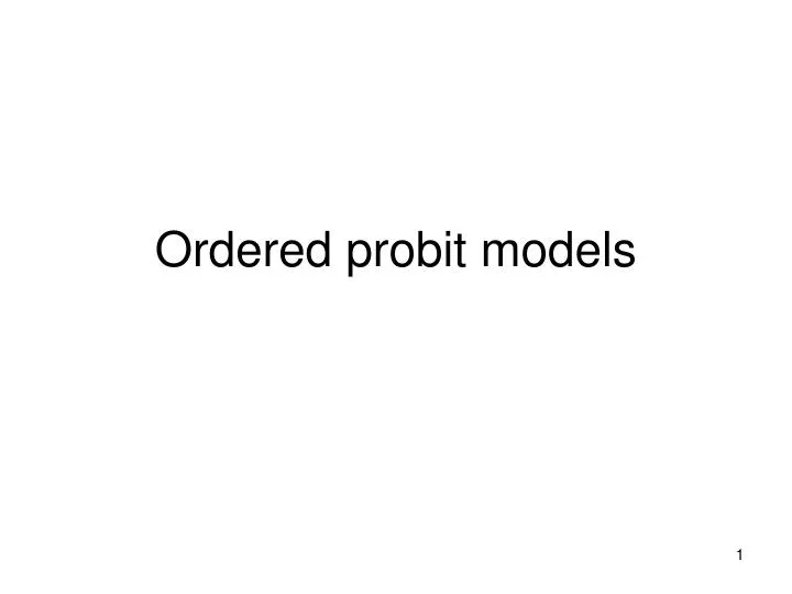 ordered probit models