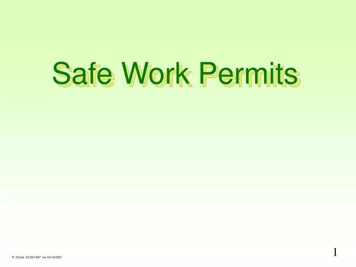 safe work permits