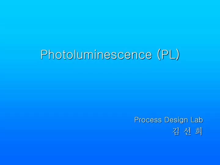 photoluminescence pl