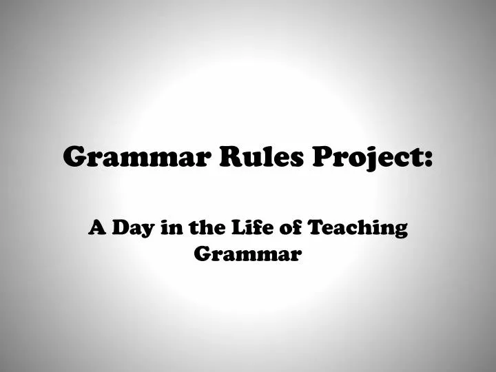 grammar rules project