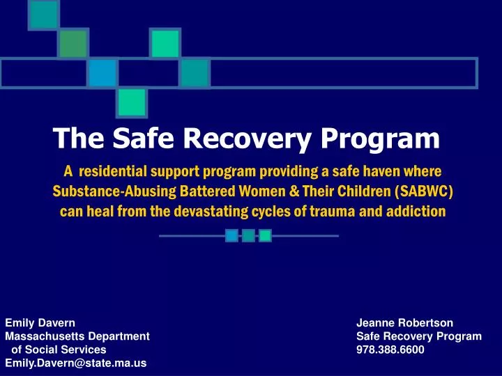 the safe recovery program