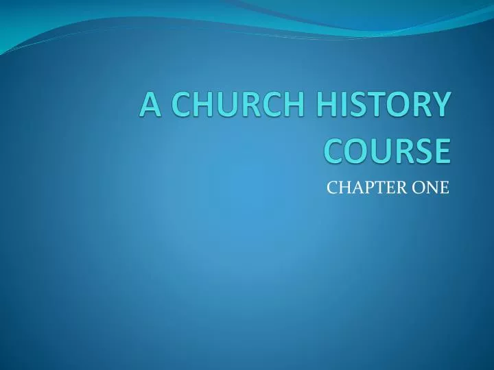 a church history course